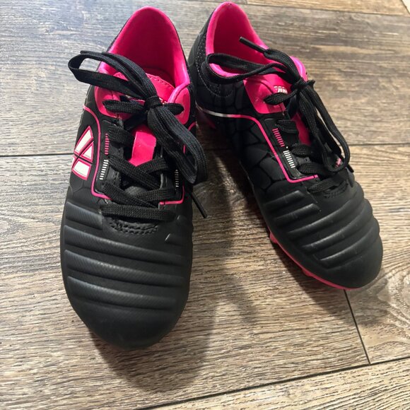 Girls Vizari Soccer Cleats, Size 1, Black and Pink, worn once on artificial turf - Picture 5 of 8